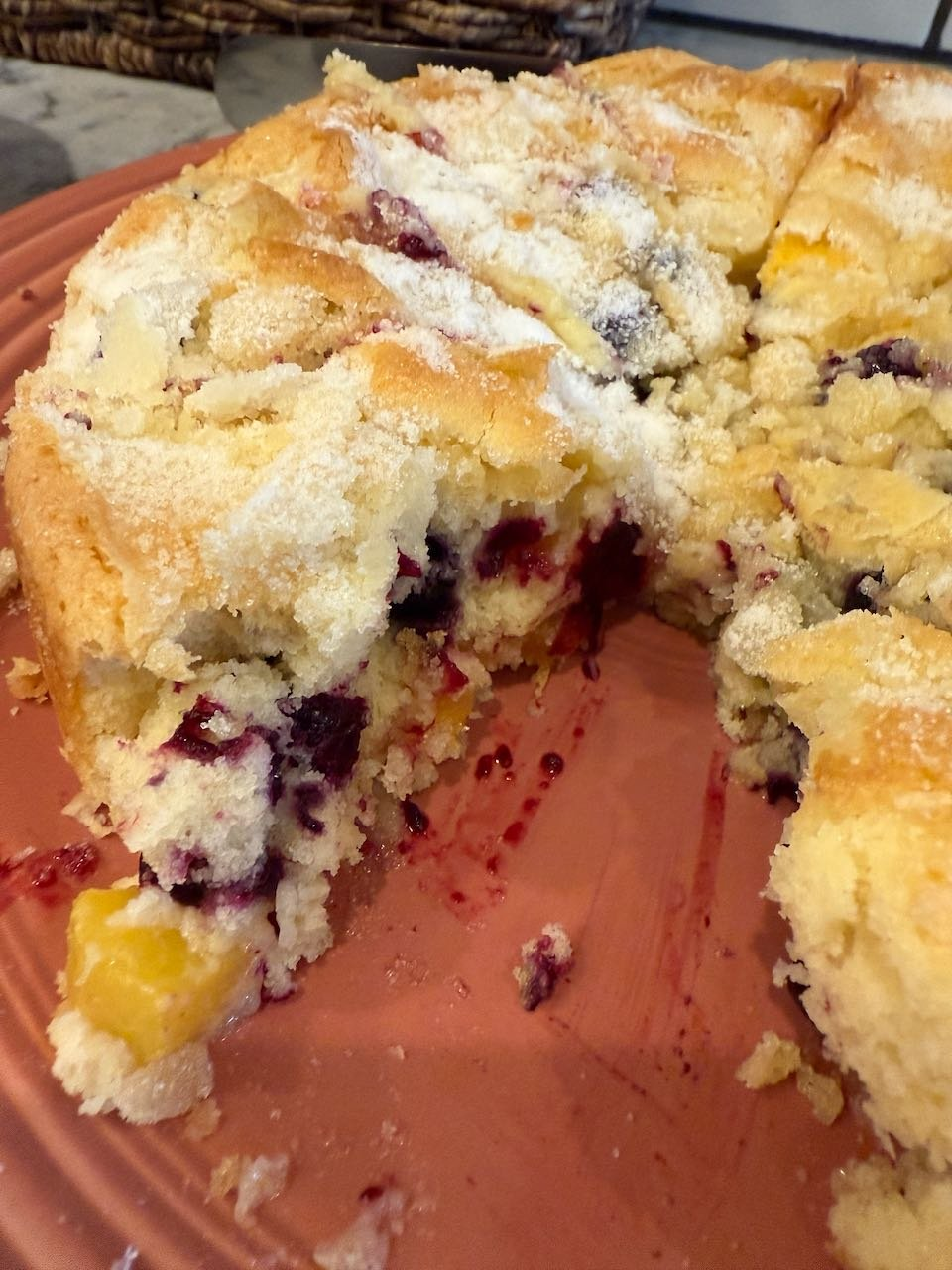 Peach & Blueberry Cake